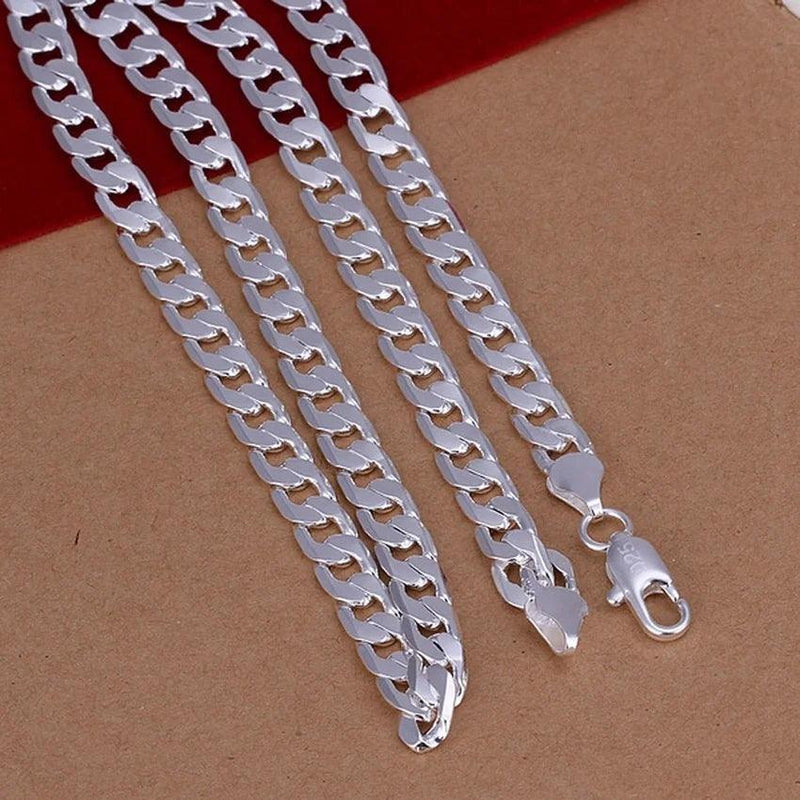 Fine 925 Sterling Silver Necklace exquisite noble luxury gorgeous charm fashion 6MM men solid wedding chain women jewelry - CRAVO ROSE