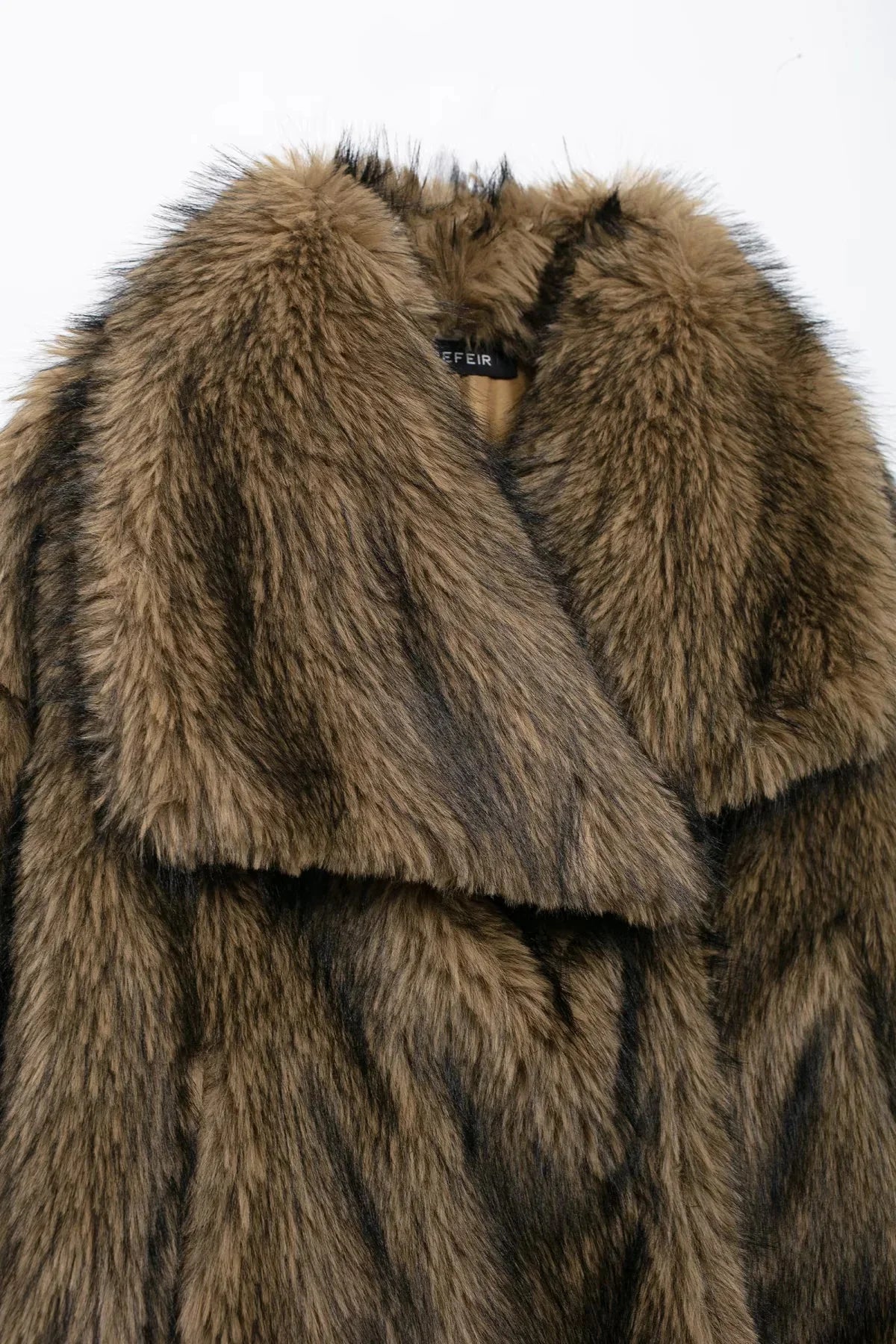 KONDALA 2026 Spring Summer Casual Faux Fur Brown Women Warm Jackets Valentine‘s Day Turn Down Collar Oversized Elegant Coats