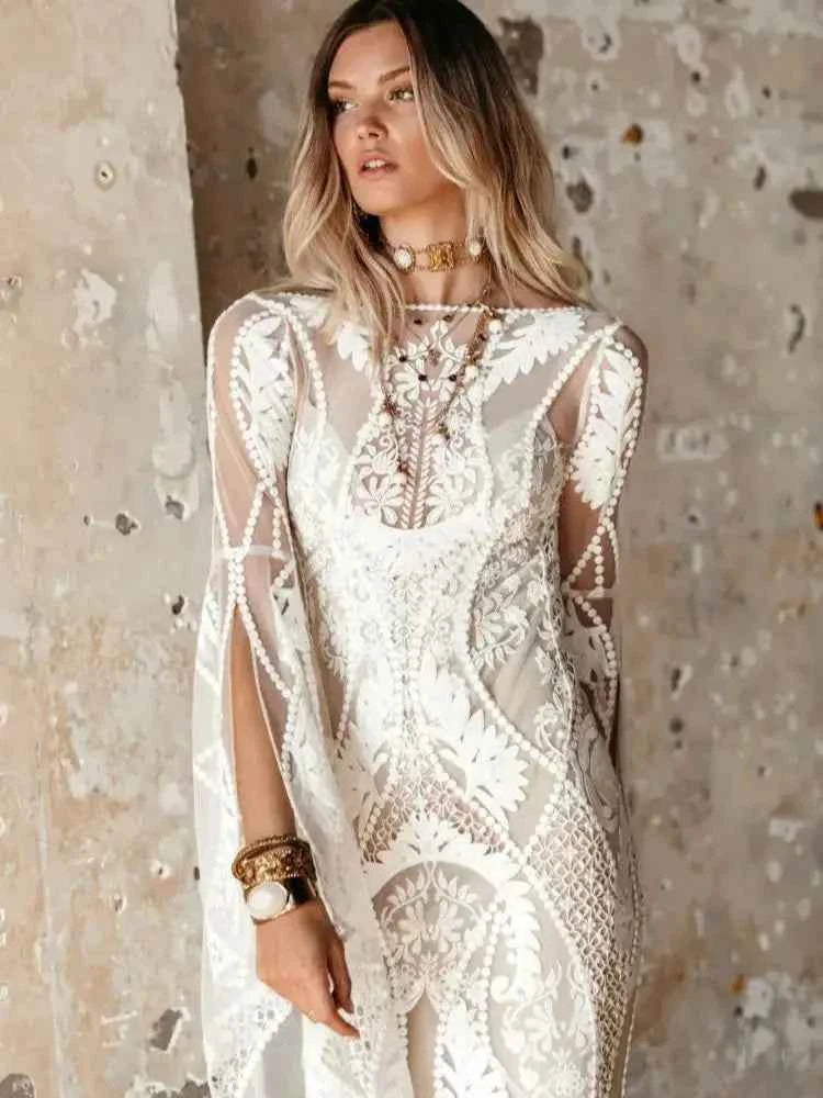 Elegant Mermaid Wedding Dresses Long Sleeves Appliques Lace Bridal Gowns Custom Made Sexy Backless Sweep Train Wedding Dress