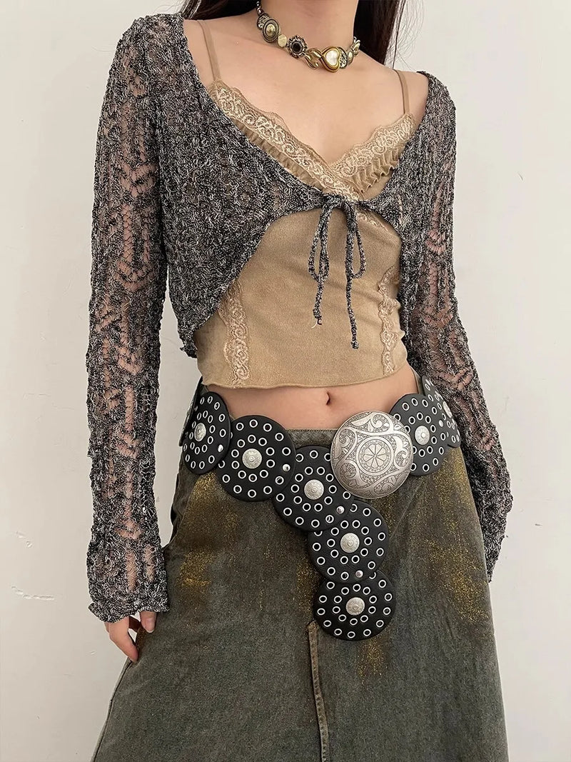 Adorno de cinto de vento com saias com acessórios exagerados  cinto largo feminino e moda retrô
