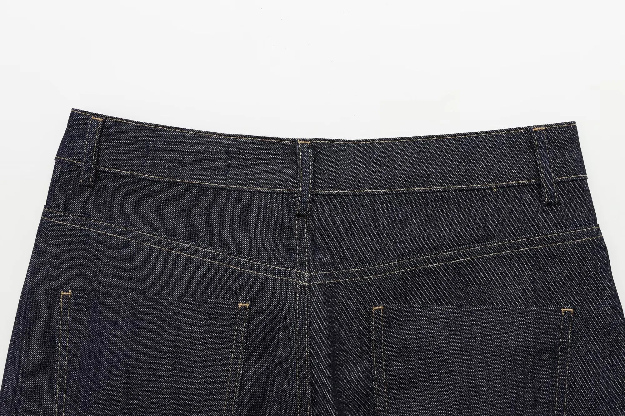 TRAFZA 2025 Conjunto de Blazer e Calça Jeans , Casaco Slim com Gola Redonda + Corpete com Decote em V + Jeans Feminino Vintage de Perna Larga