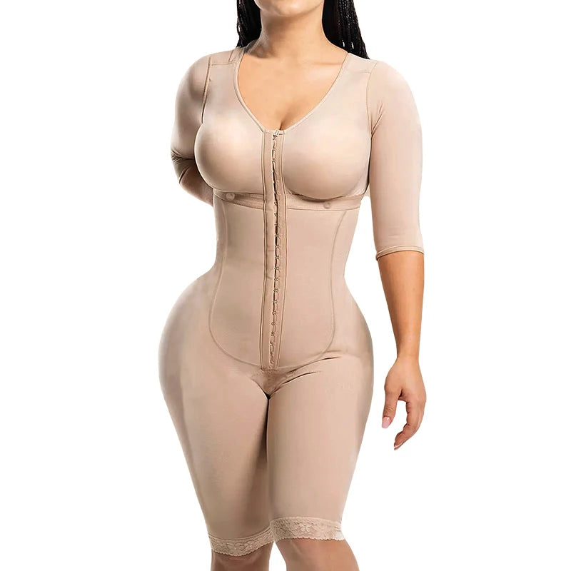 Cintas Colombianas de Corpo Inteiro Modeladoras de Alta Compressão Pós-Operatório Pós-Parto Lipo Braço Afinador Cintura Redutora Modeladora