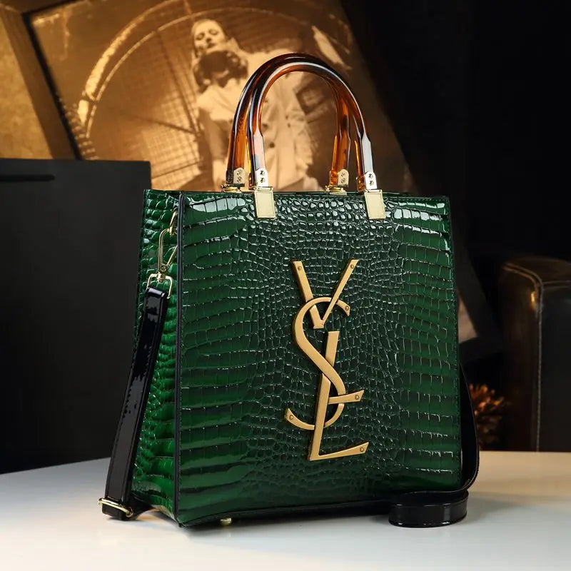 Genuine Leather Women Handbags Alligator Pattern Large Capacity Tote Bag Fashion Mother Bag 2025 New All-match Portable Bags