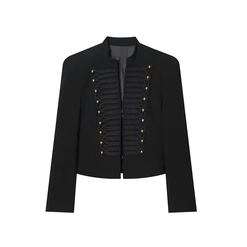 TFAFXY 2026 Spring Women Casual Jacket Thin Sleeve Patchwork Short Coat Female Holiday High Street Crop Top