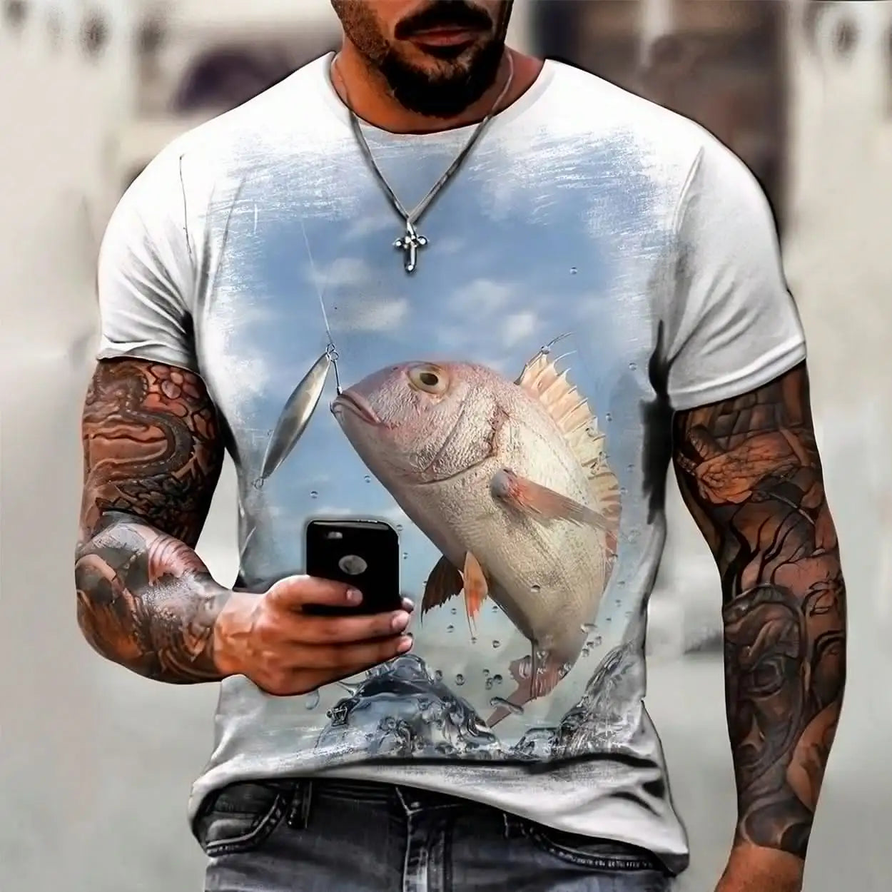 Fishing Shirt Fishing River Sea Fish Reel 2