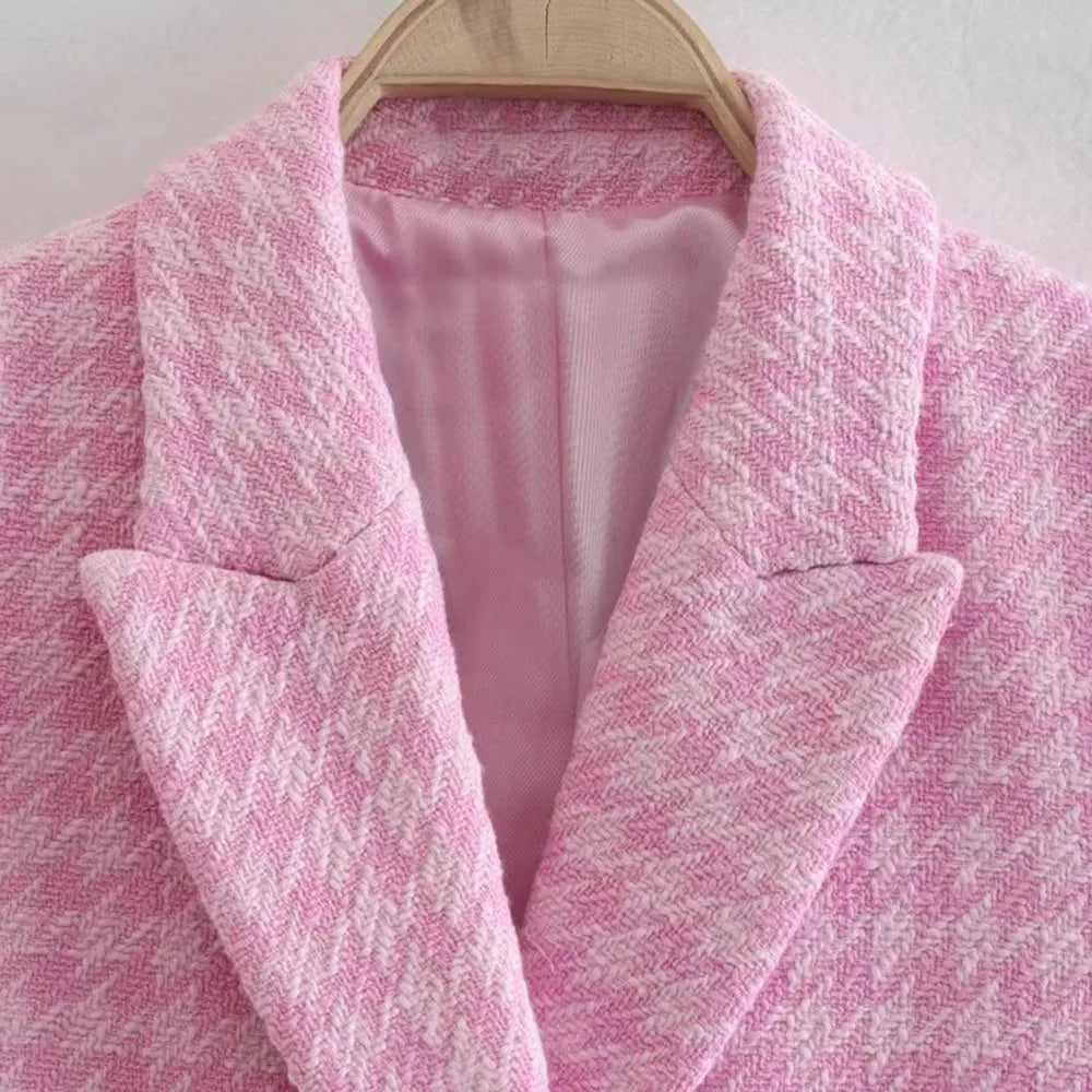 Conjunto de 2 peças de tweed Klacwaya, blazer chique, terno feminino, shorts, terno com shorts para mulheres, ternos femininos