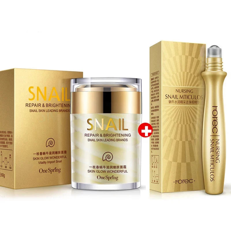 Creme de colágeno para cuidados com a pele, creme de caracol, antienvelhecimento, clareador de pele, creme facial, remove olheiras, remove bolsas, soro para os olhos