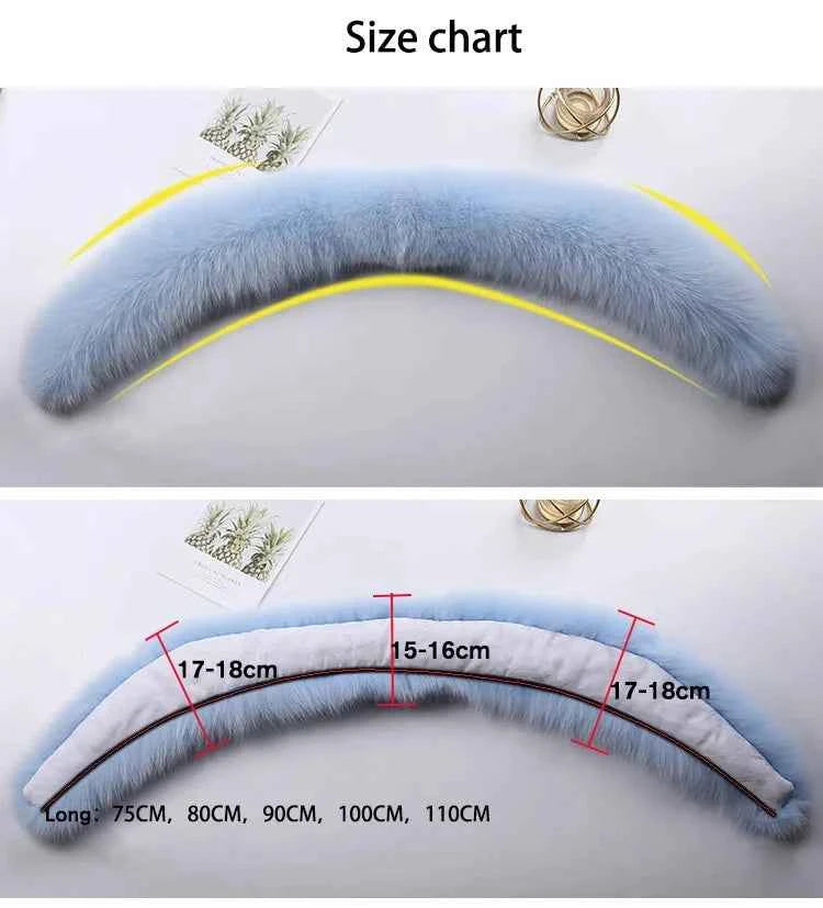Luxury 2025 Real Fox Fur Collar And Cuffs Set for Women Winter Neck Warmer Fashion Scarf ShawlS Wrap Combo Large Size Furry Fur