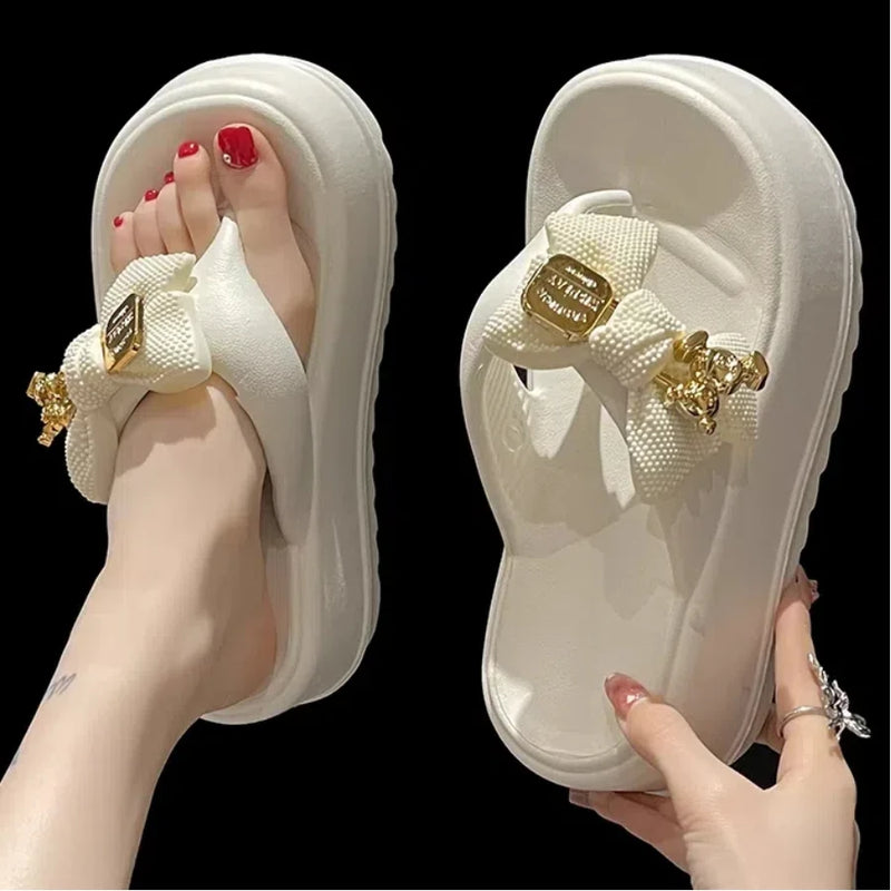 Flip-Flops 2025 New Women's Slippers Flats Sandals Summer Cute Home Indoor Outing Non-Slip Outer Wear Sandals Women's Party Party Eva Women's All Year Round Casual