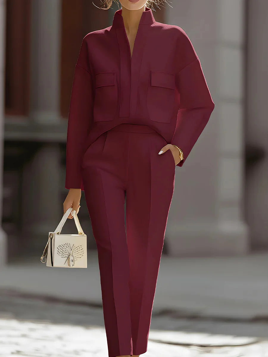 2026 Spring Urban Commute New Style Fashion Elegant Versatile Long Sleeve Lapel Pocket Women Casual Suit