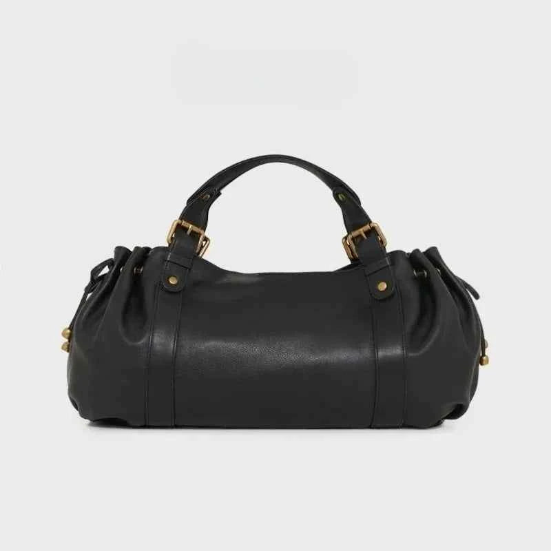 Women's Crossbody Simple Handbag Commuter Shoulder Boston Bag Stylish Versatile Work Bag Soft Polyester Interior