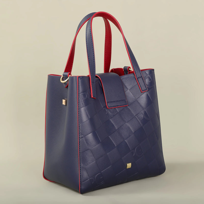 PG Bolsa Feminina Tote Nova Bolsa de Compras de Presente em Aço com Relevo e Pão de Mão