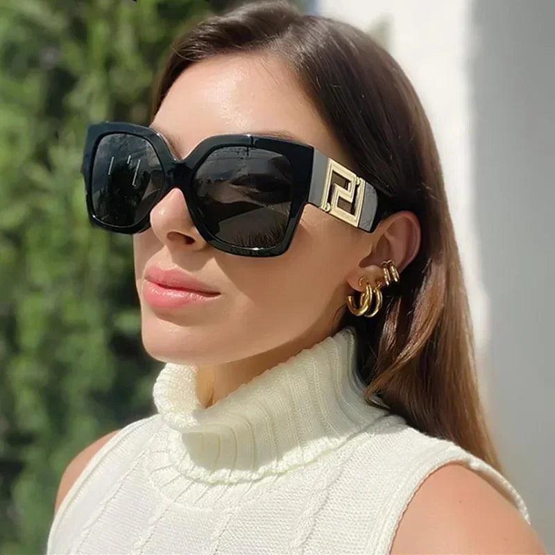 2024 New Fashion Classic Style Gradient Sunglasses Cool Women Vintage Brand Design Square Sun Glasses Oculos De Sol Large Frame - CRAVO ROSE