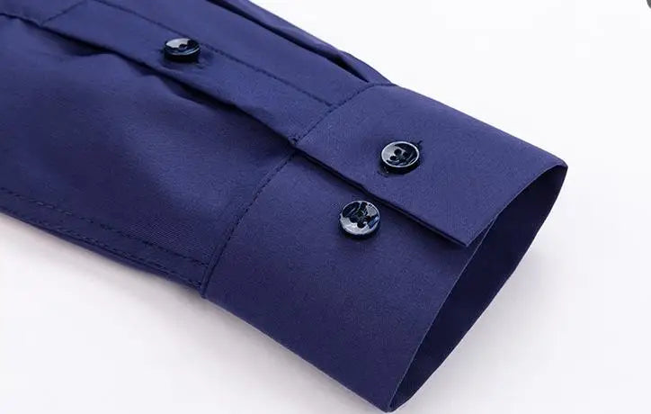 New Quality Anti-Wrinkle Men Shirt Long Sleeves Dress Shirts For Men Slim Fit Camisa Social Business White Office Shirt M-5XL