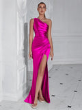 Vestido Formal Feminino Noite Baile Elegante Festa Convidado Do Casamento Celebridade Feminino Cetim Maxi Clube Usar Vestidos De Coquetel