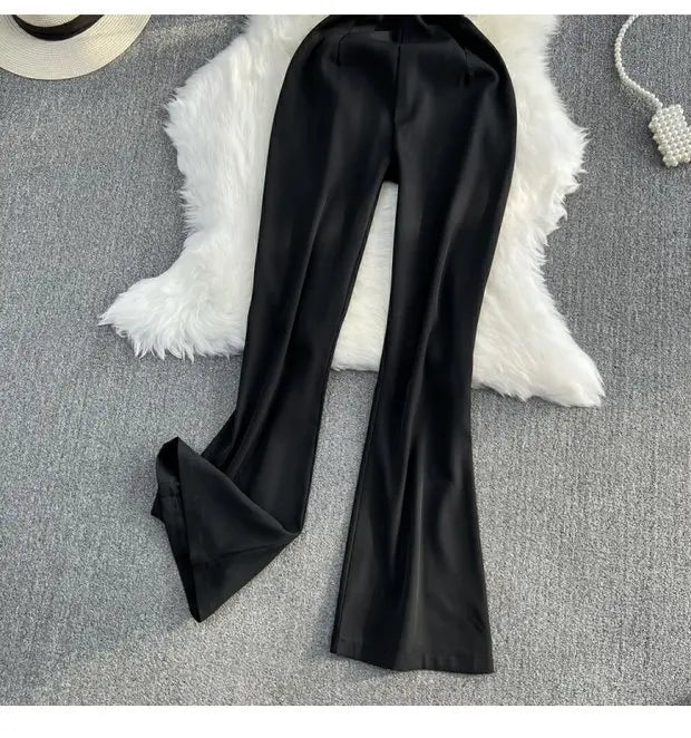 Elegant V-Neck Strap Dress Casual High Waist Slimming One-Piece Wide Leg Pants Long Loose Fitting Women's Online Exclusive