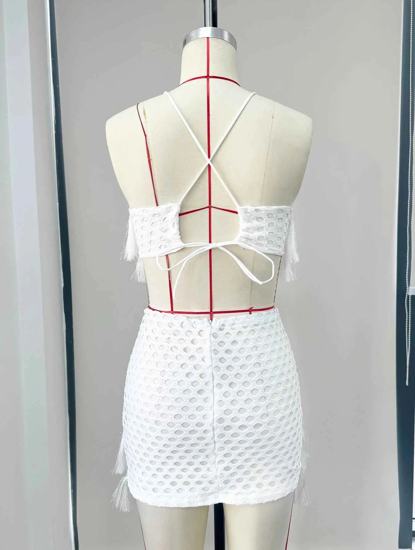 Tassel Skirt Suit Two Piece Skirt Swimwear Swimsuits Women Bathing Suits Swimwear Summer High Leg Beachwear  Female