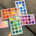 Paleta de sombras com 72/60 cores, pó perolado, glitter fosco, delicado, fácil de limpar, sombra cintilante, ferramenta de maquiagem colorida