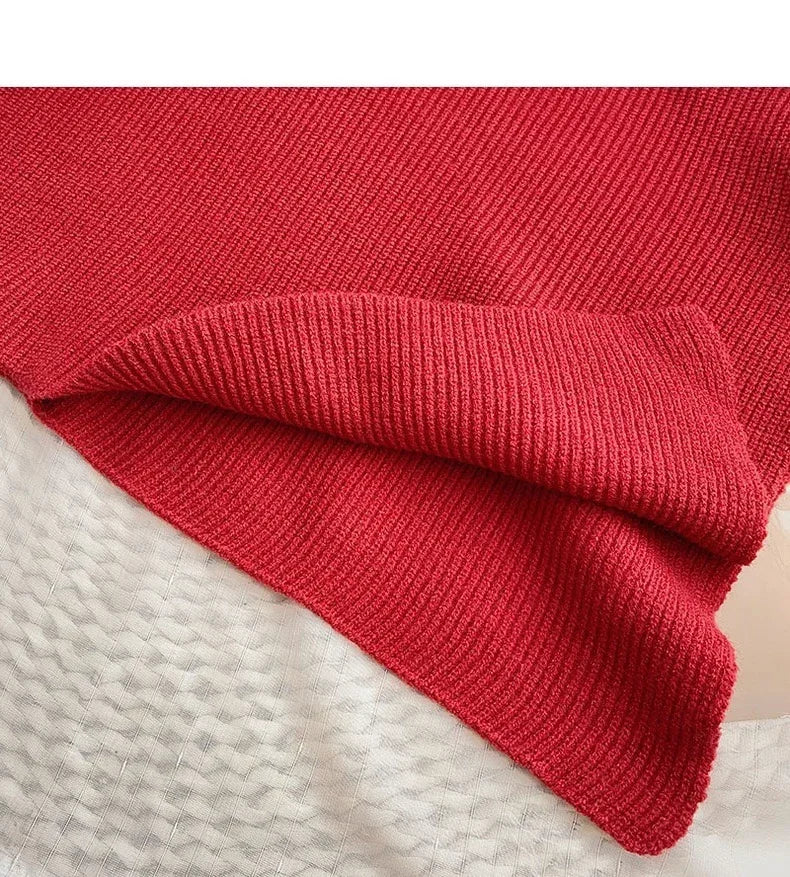 Asymmetric Knit Poncho Sweater for Women Soft Rib-knit Turtleneck Long Sleeve Pullovers Female Tops Autumn Winter Casual Outfit
