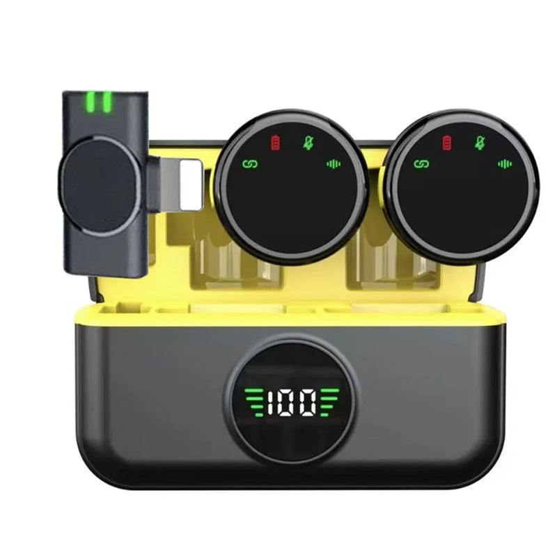 Microfone de lapela sem fio para jogos ao vivo, entrevistas, gravação de áudio para iPhone Android Tipo C com clipe magnético