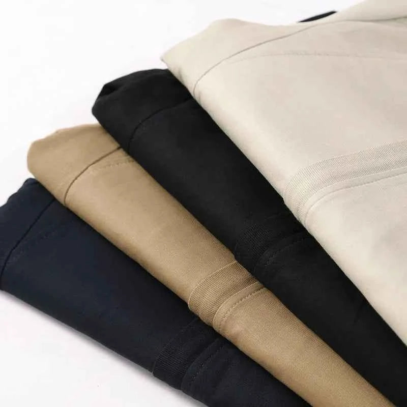 New Spring Standing Collar Washed Jacket for Men Clothing Coats Slimming Cotton Drape