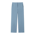 TRAFZA Women 2 Piece Set Solid Asymmetric Folds Side Zip Design Short Vest Top+Fashion Pockets High Waist Casual Wide Leg Pants