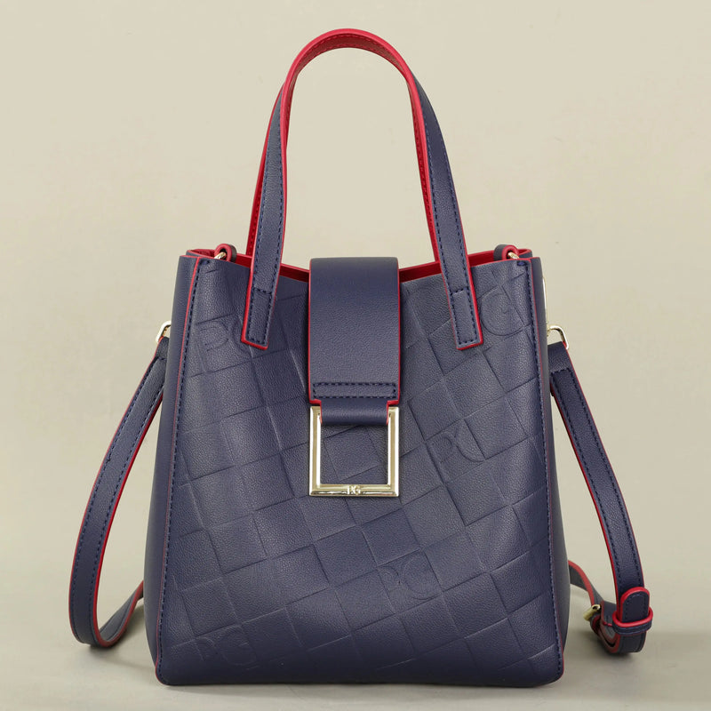 PG Bolsa Feminina Tote Nova Bolsa de Compras de Presente em Aço com Relevo e Pão de Mão