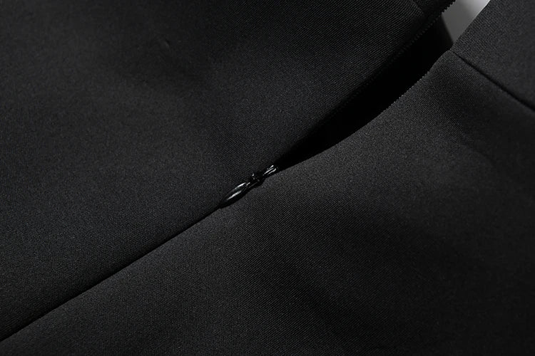 Nibber Simple Two Pieces Crop Tops Women Turtleneck Zipper Shoulder Pads Tops+o-Neck Long-Sleeve Glove t-Shirts Sexy Streetwear