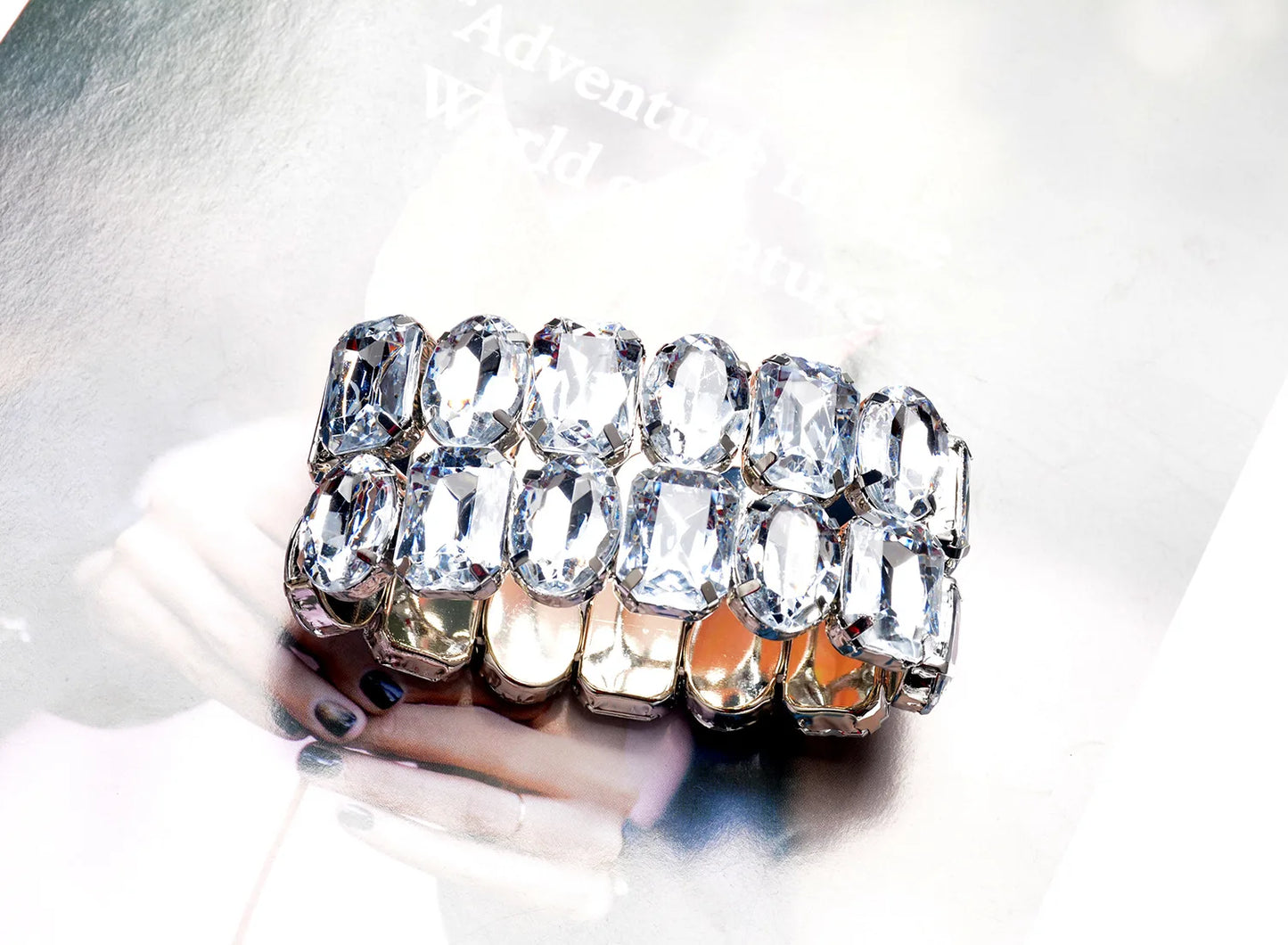 Fashion Ladies Stretch Bracelet Exquisite Crystal Girl Bracelet Jewelry Wedding Bridal Jewelry Accessories Gifts