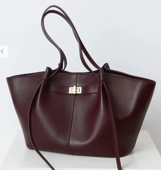 2026 Women's Summer Large Capacity Commuter Tote Bag Female Korean Fashion Luxury Pu Leather Handbags Chic Trend Underarm Bag