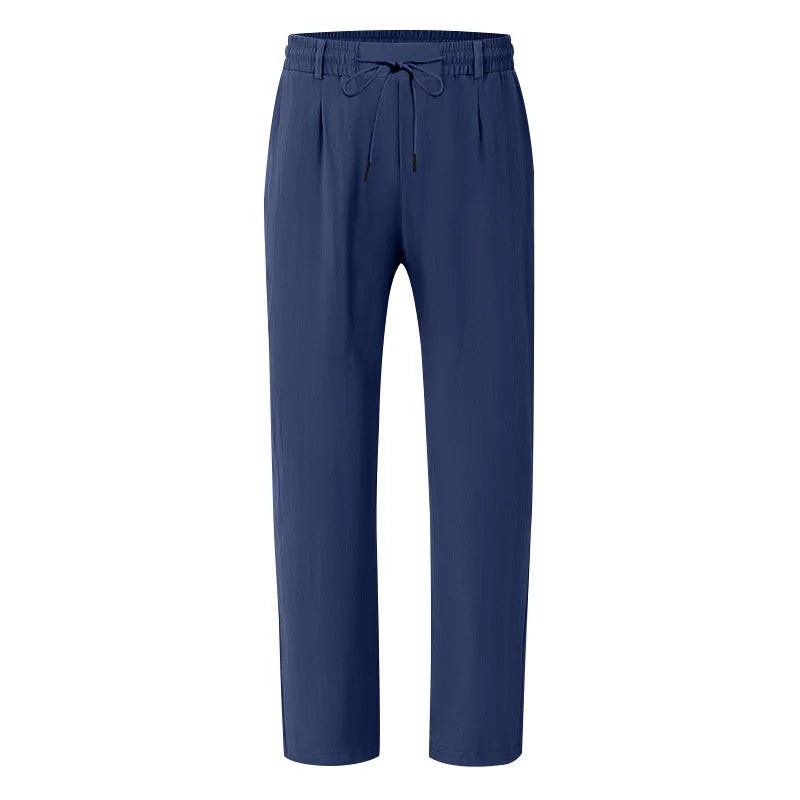 Men's Loose Casual Loose Straight Linen Naples Gurg Breathable Pants Men Clothing Trousers Traf Homme Pantalones Sweatpants