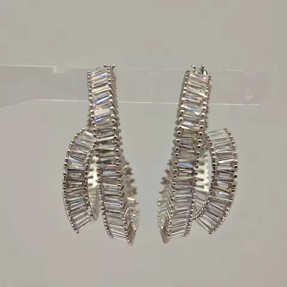 2026 New Women's White Crystal High Jewelry Set Necklace, Earrings, Bracelets, Rings Best Wedding Party Accessories