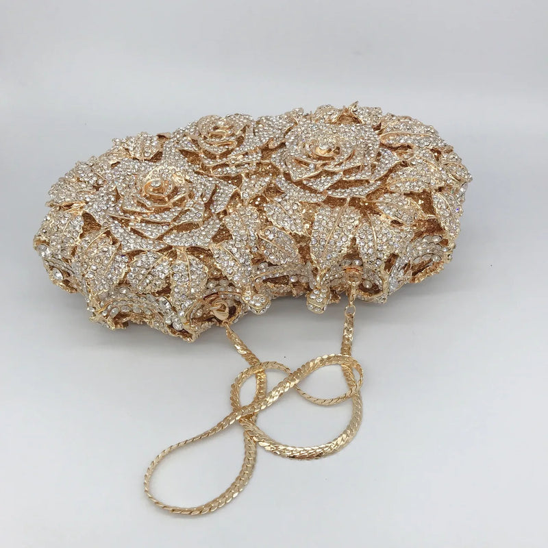 Crystal Wedding Bridal Evening Clutch Purse silvery/Gold Rhinestone Women's Dinner Party Purse Diamond Cocktail Handbags 2025