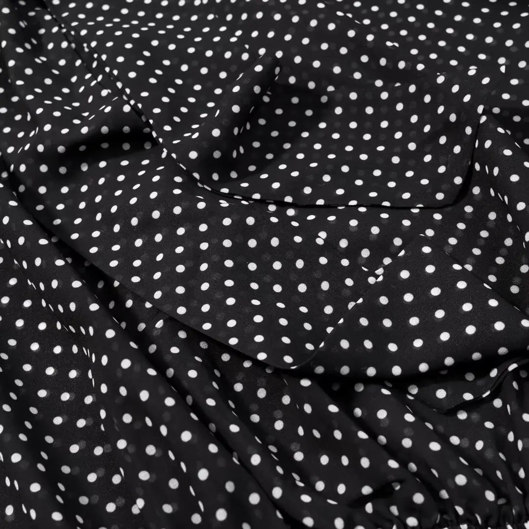 CharmChant Women's Polka Dot Sheer Chiffon Oversized Shirt & Maxi Skirt 2 Piece Set Spring 2026 Retro Elegant Chic Party Outfits