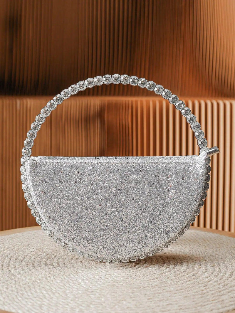 Elegant Rhinestone Novelty Bag, Classic Banquet Clutch Purse, Women's Formal Evening Handbag For Party Wedding - CRAVO ROSE