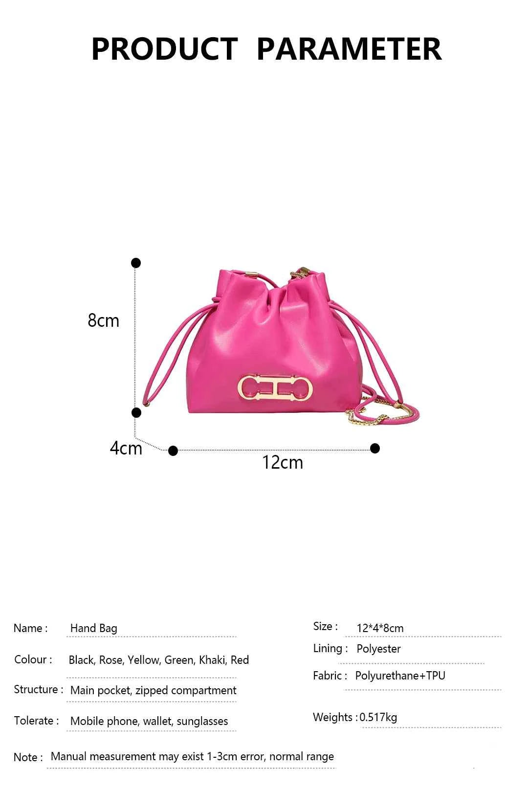 CH Fashionable Commuter Bag High-Quality Solid Color Design Women's Handbag 2026 Classic Style Everyday Women's Small Bag