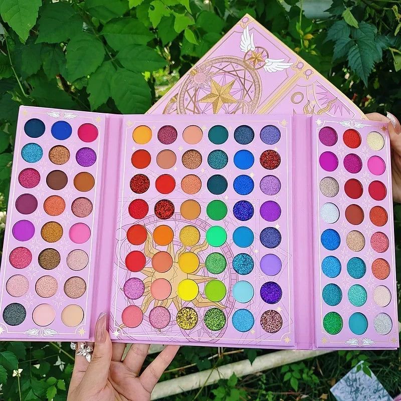 Paleta de sombras Boutique 96 cores, paleta de sombras brilhantes, matte, com lantejoulas, colorida, Stage Ball, dedicada à beleza, neon