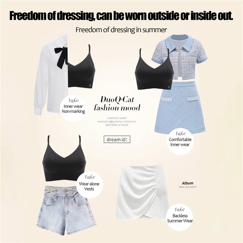 Sutiã invisível feminino com decote em U profundo, top sem costas para vestidos, lingerie sexy com alça transparente, push up, roupa íntima sem alças