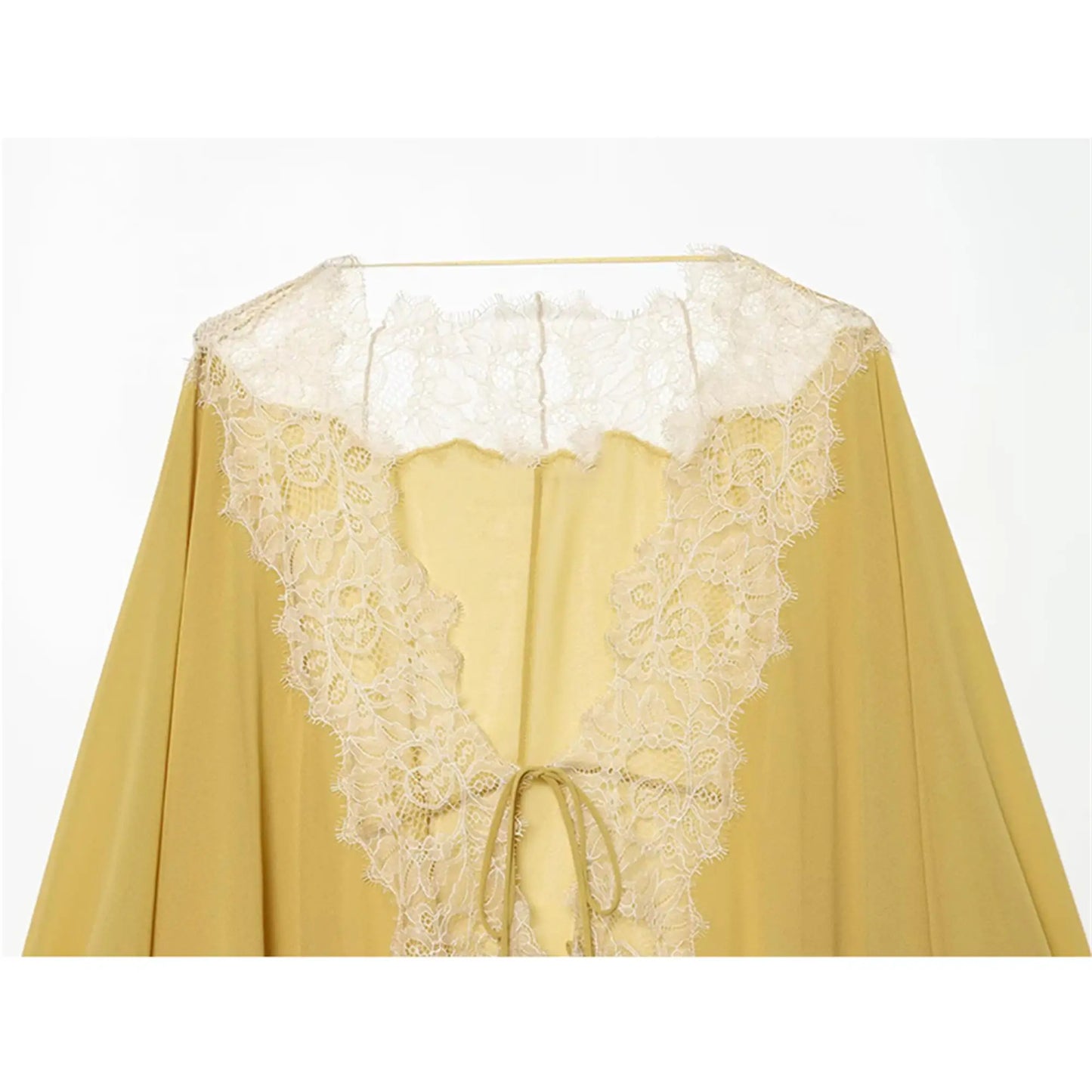 TFMLN Women Lace Patchwork Lantern Long Sleeve Shirt Top Tie-up Loose Sheer Blouse Elegant Irregular High Street Fashion Lady