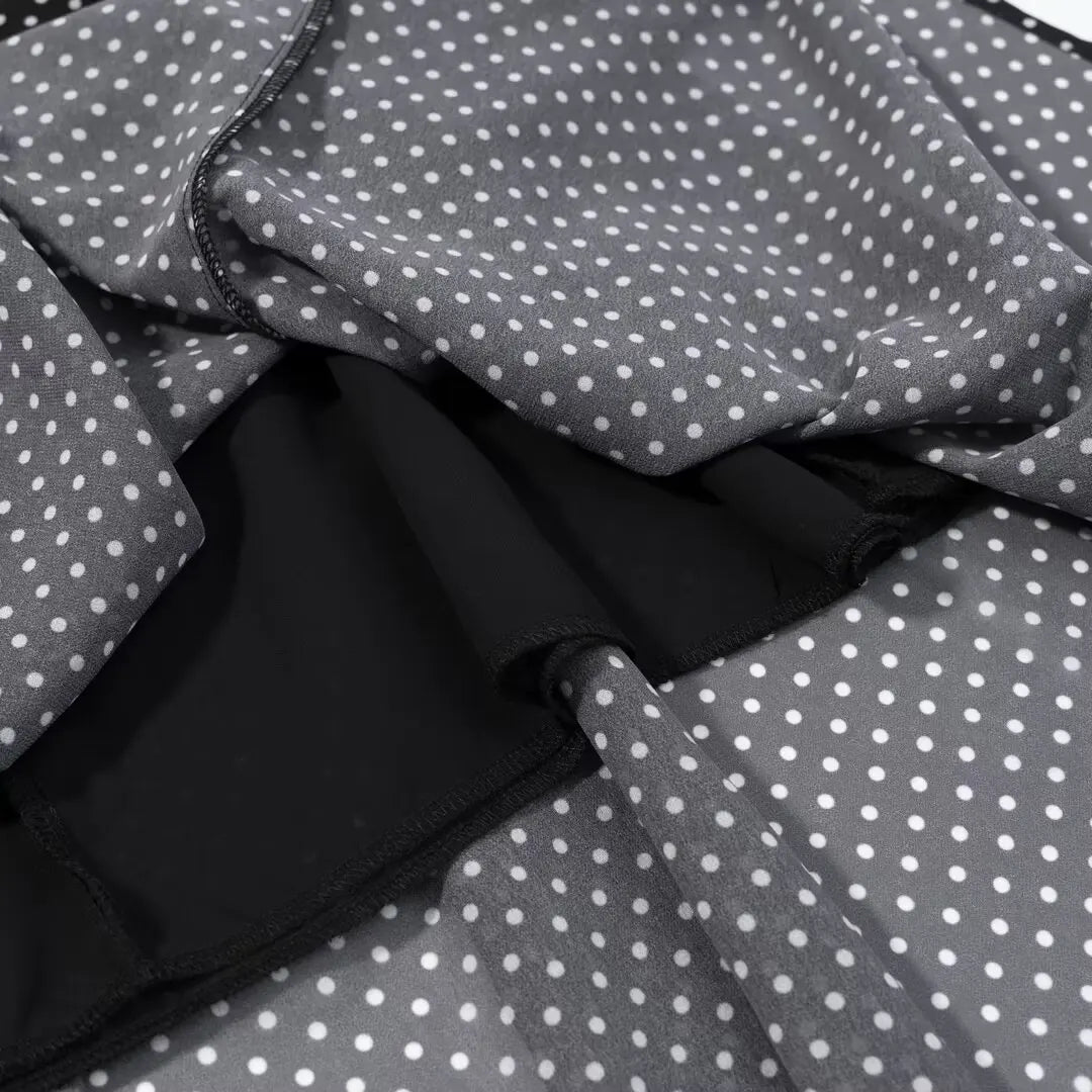 CharmChant Women's Polka Dot Sheer Chiffon Oversized Shirt & Maxi Skirt 2 Piece Set Spring 2026 Retro Elegant Chic Party Outfits
