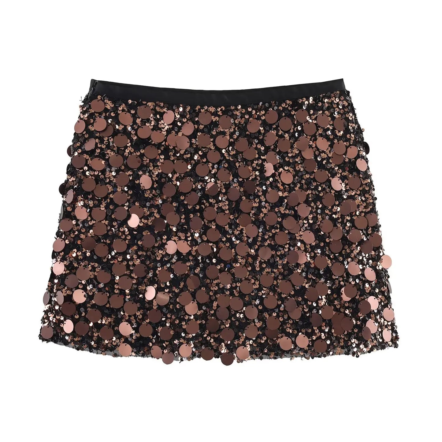 KONDALA Sexy Party Sequined Mini Skirts Women's Hip Wrap Sequin Mini Skirts 2026 Spring Summer Fashion Dinner Date Ladies Skirts