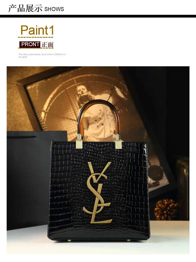 Genuine Leather Women Handbags Alligator Pattern Large Capacity Tote Bag Fashion Mother Bag 2025 New All-match Portable Bags