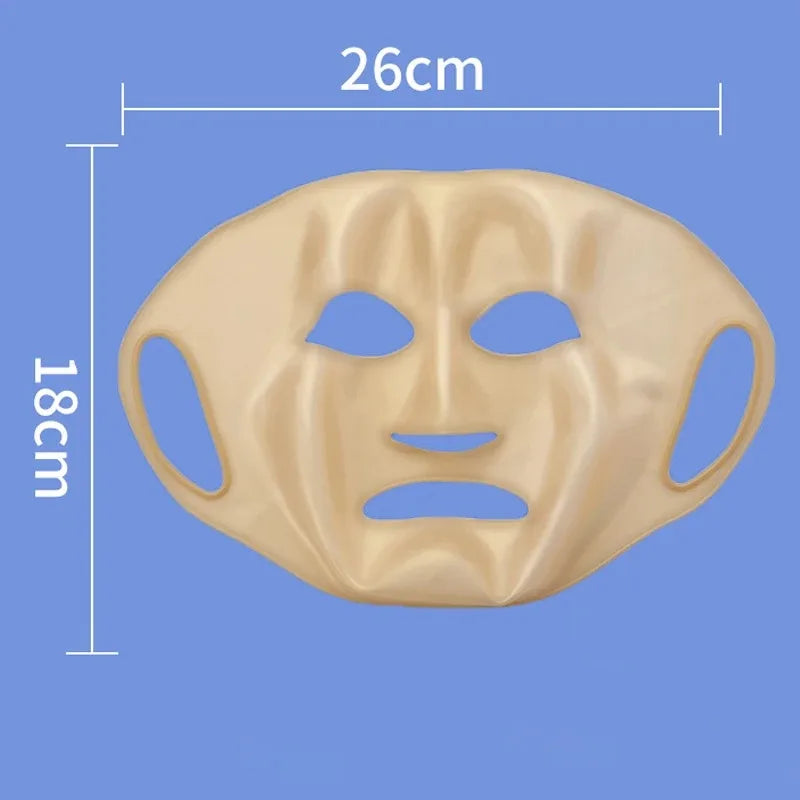 Máscara de silicone 3D para rosto e pele feminina, ferramenta para cuidados com a pele, máscara facial suspensa com gel, folha reutilizável, lifting antirrugas, firmador, ferramentas fixas para orelhas