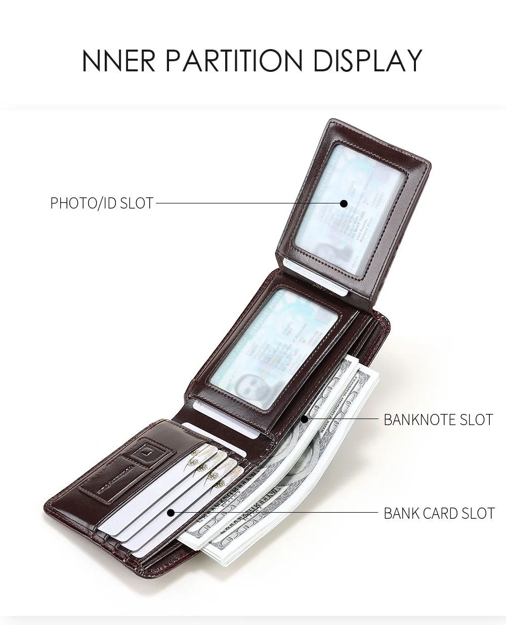 CHANPINCL Men's Italian Top-Grain Cow Leather Short Tri-Fold Wallet – RFID Blocking & Gift Box
