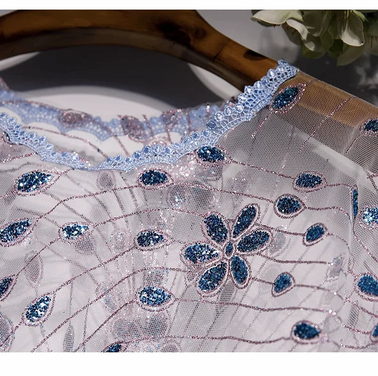 Capas e xales elegantes para mulheres, casaco solto com bordado, colete de renda, bolero, acessórios, casaco para festa, roupa externa WZ2375