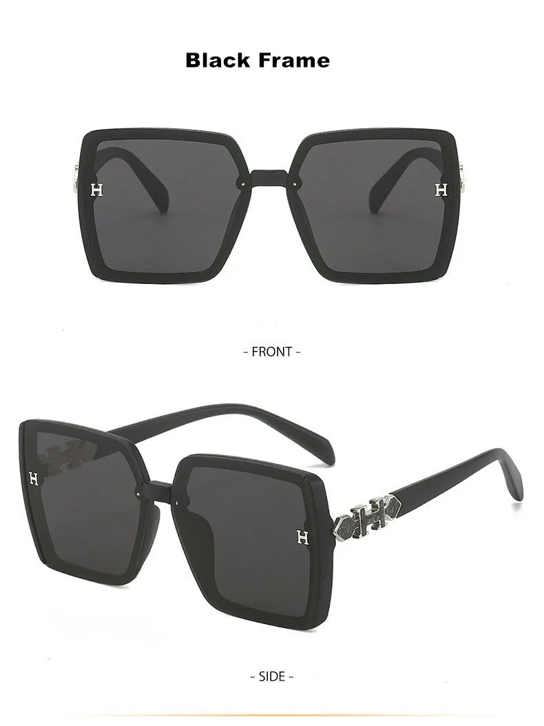 New Fashion Women's Sunglasses Light Luxury Travel Temple Letters UV400 Sunglasses(DS-3011)