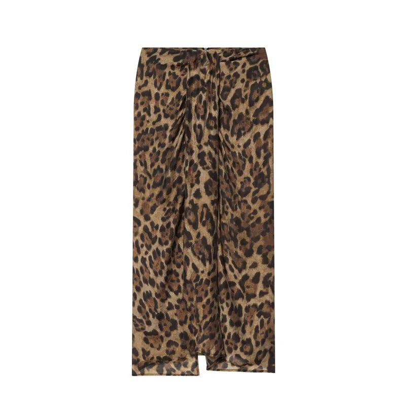 Women's Skirt 2026 New Fashion Summer Animal Print Wrap Skirt for Women Casual Chic Personality Ladies Skirt