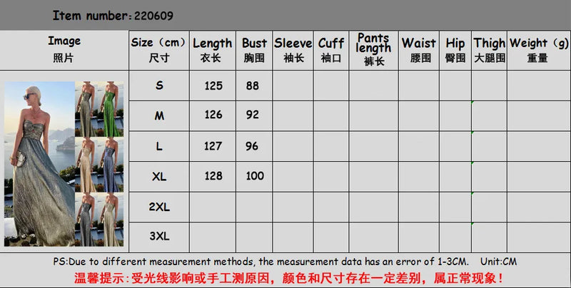 2024 Sexy Twist Strapless Hollow Out Long Dress Women Boho Elegant Bronzing Evening Dress Fashion Sleeveless A-Line Party Dress