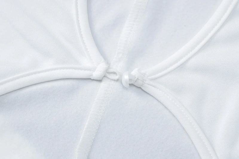 Hawthaw Women 2024 Spring Autumn Sexy Long Sleeve Party Club Hollow Out Bodycon White Long Dress Wholesale Items For Business