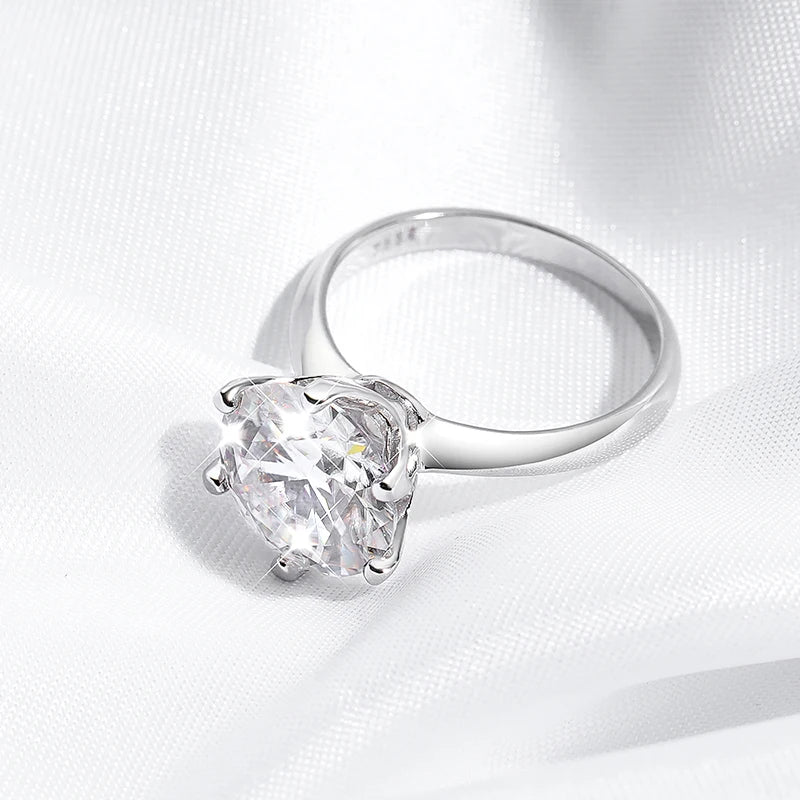Smyoue GRA Certified 1-5CT Moissanite Ring VVS1 Lab Diamond Solitaire Ring for Women Engagement Promise Wedding Band Jewelry